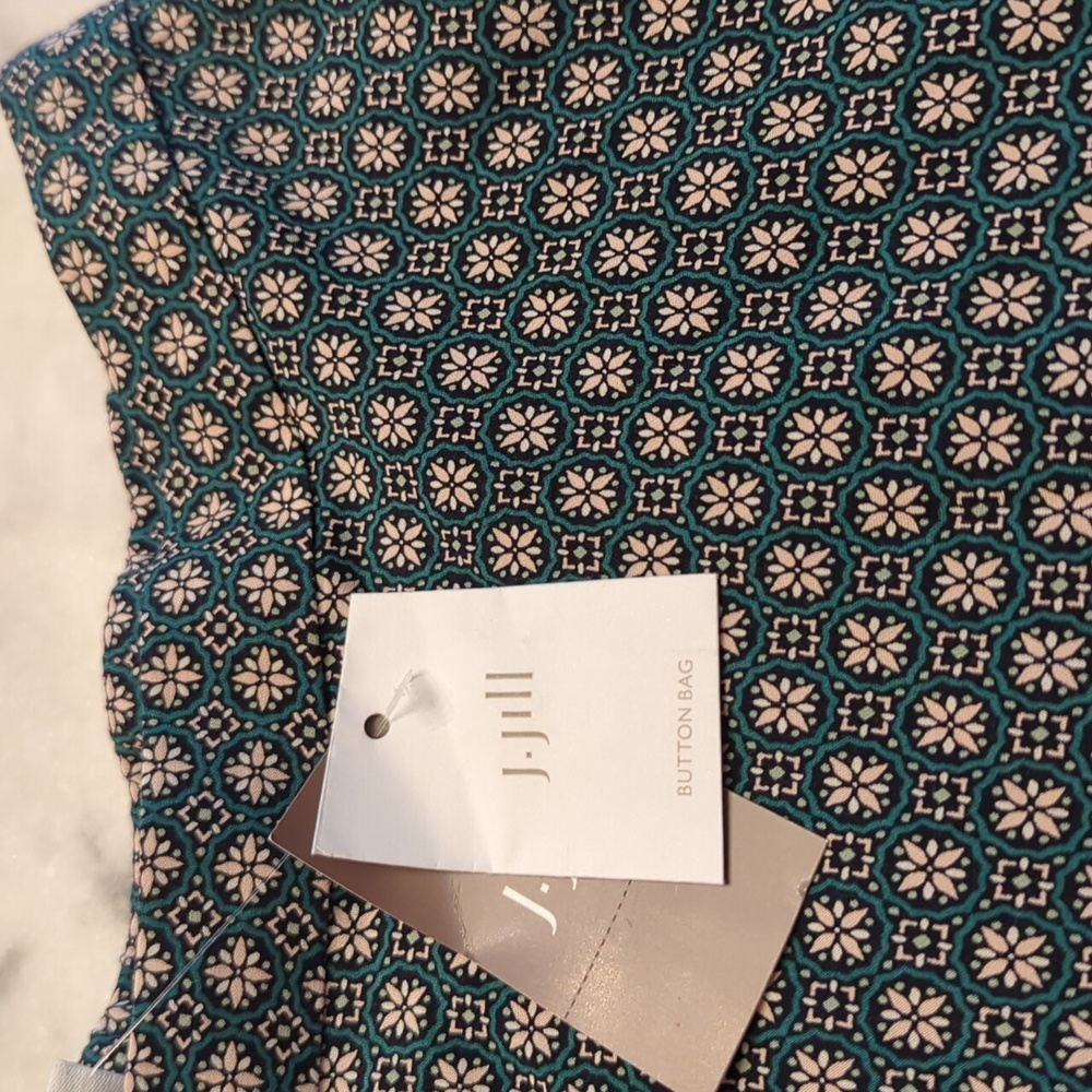 J. Jill A-line midi skirt in "sweet clover" geometric print size XS
